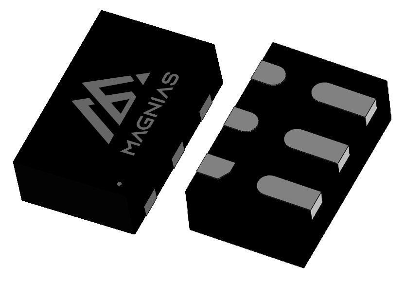 QFN1.7 x 1.5-6L 3D package render