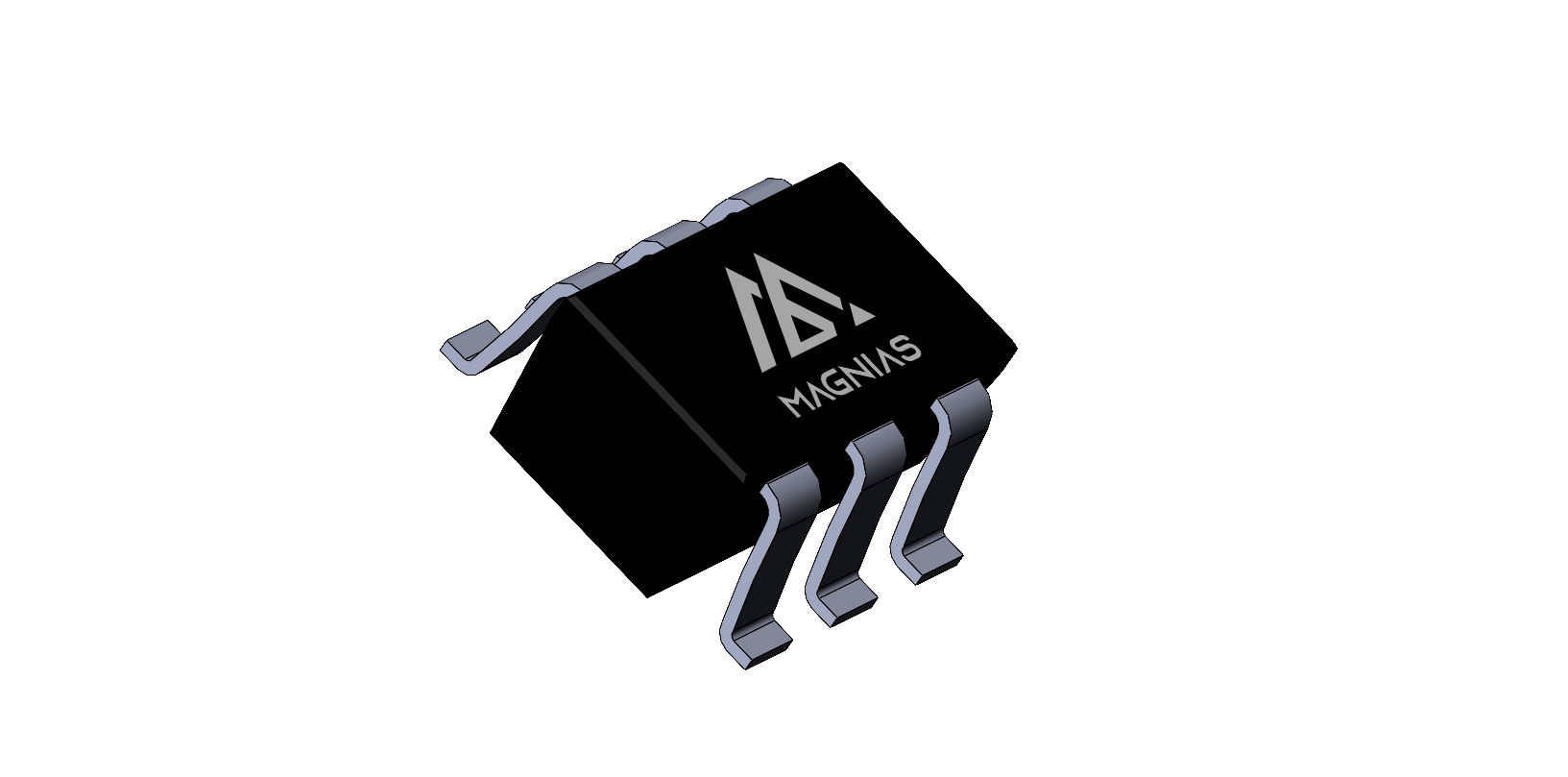 TSOT23-6L 3D package render